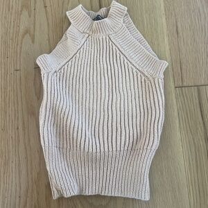 Brandy Melville Pink Cropped Sweater tank